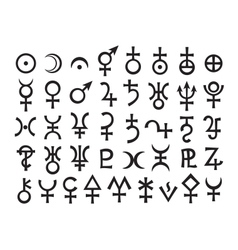 Astrological Signs of Planets vector image