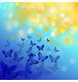 Abstract colorful background with butterflies vector image
