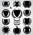 Set - shield and laurel wreath vector image