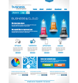 Website template for corporate business and cloud vector image