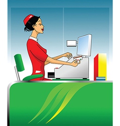 Cashier vector image