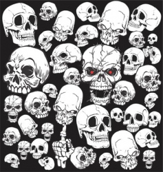 Skull tattoo wallpaper vector image