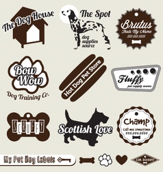Dog and Pet Store Labels vector image