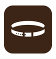 Flat color dog collar icon vector image