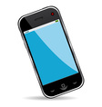 Cell phone over white background vector image
