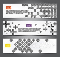 Cross pattern web banners vector image