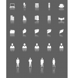 Office and business icons set vector image