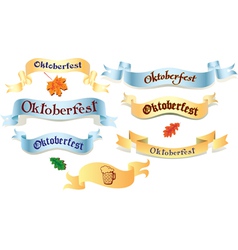 Set of ribbons Oktoberfest vector image