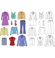 Top manager woman clothes Top manager woman clothes vector image