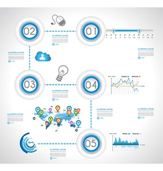 Infographic template vector image