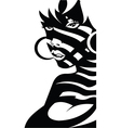 Black and white lady vector image