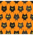 Halloween owl seamless background vector image