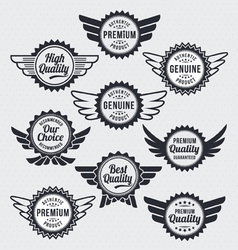 Retro vintage label Badge Set vector image