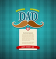 Happy fathers day greeting card vector image