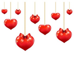Heart With Red Bows Heart With Red Bows vector image