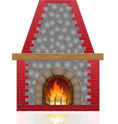 Fireplace 01 vector image