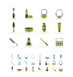 Cosmetic and make up icons vector image