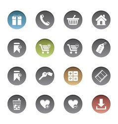 Shopping icons vector image