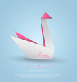 Paper swan vector image