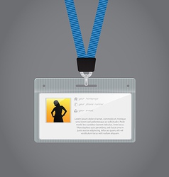 Plastic ID Badge vector image