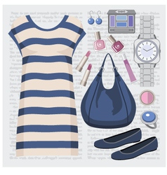 Fashion set with a tunic vector image