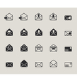 Mail envelope web icons set vector image