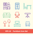 Furniture icon set vector image