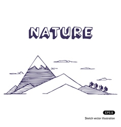 Mountaineering vector image