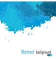 Blue abstract paint splashes background wit vector image