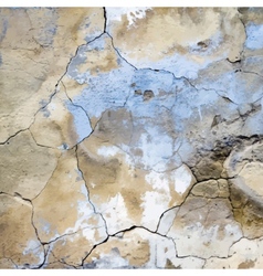 Old cracked plaster texture vector image