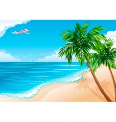 Tropical landscape vector image