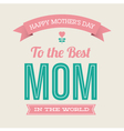 Mothers day card vector image