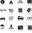 Global travel icons vector image
