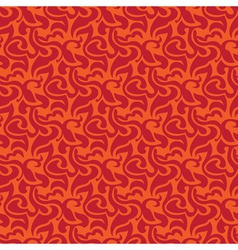 Red floral seamless wallpaper pattern vector image
