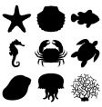 Sea animals vector image