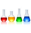 Glass flasks vector image