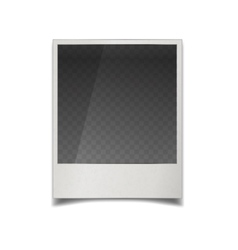 Realistic instant film photo frame with vector image