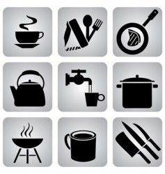 Food icons vector image