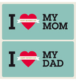 Mothers fathers day cards vector image