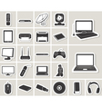 Computer electronic and media device icons set vector image