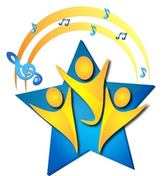 Teamwork singers logo vector image