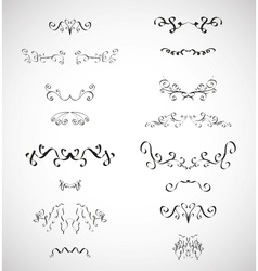 Set of calligraphic design elements vector image