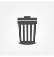 Trash can flat icon Trash can flat icon vector image