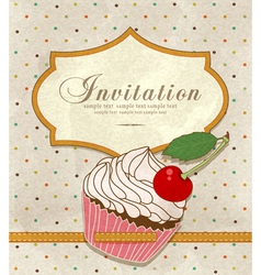 Vintage greeting card vector image