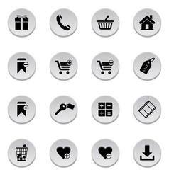 Shopping icons vector image