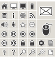 Cmputer and Internet web icons set vector image
