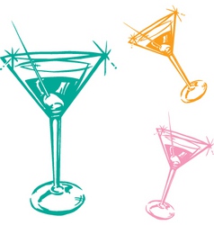 Cocktail glass vector image