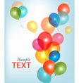 Background with colorful ballons vector image