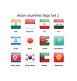 Asian countries flags vector image
