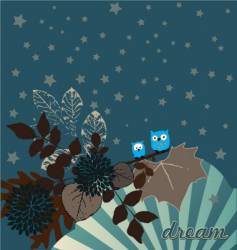 Night owls illustration vector image